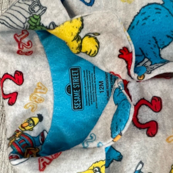 Sesame Street Kids Pajama Set - Light Blue and Multicolor - Picture 2 of 4